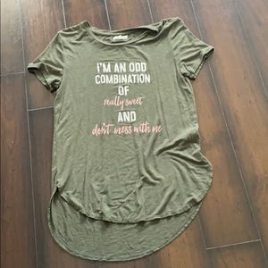 Loose army green t-shirt